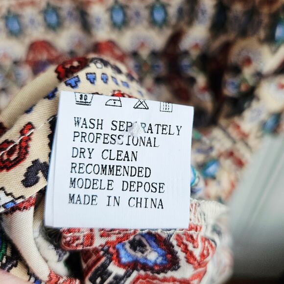 Catwalk Shift Boho Hippie Dress Size Small Belted Feather - Picture 10 of 11